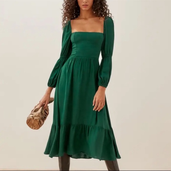 Reformation Dresses Reformation Floral Long Sleeve Midi Dress